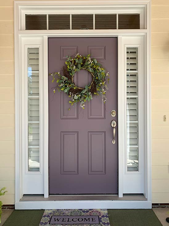 Photo of wreath on a door in Firefly Meadow