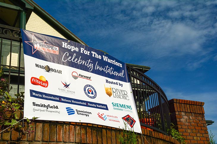 Photo of exterior sign for Hope For The Warriors 2021